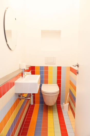 Colored bathroom