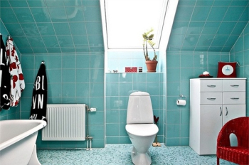 Colored bathroom