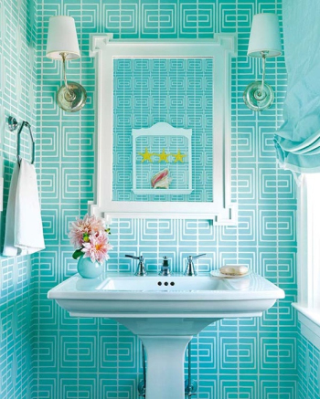 Colored bathroom