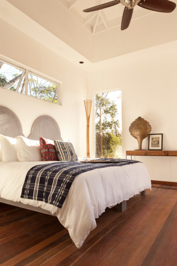 Wood floor bedroom design