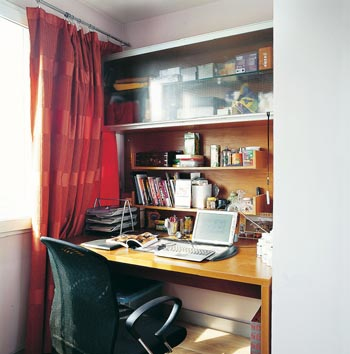 Stylish living space full of study