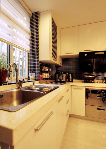 Two styles of home kitchen
