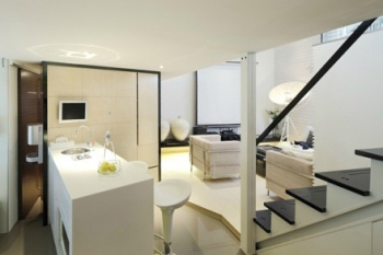 Department of elegant white interior design