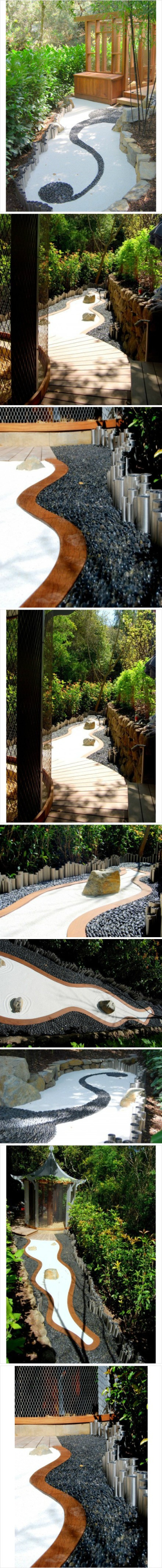 Zen gardens of gravel road