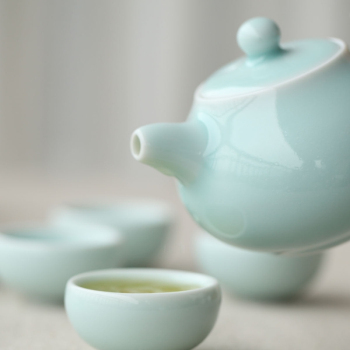 Hutian handmade glazed ceramic tea powder
