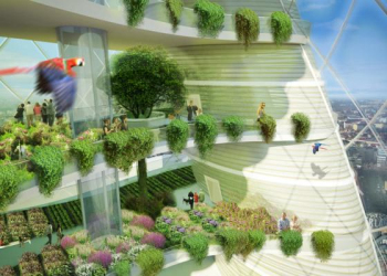 Spiral-shaped commercial building design appreciation