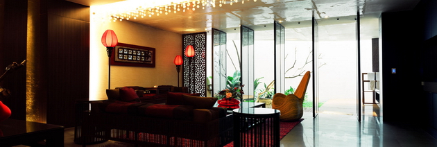 View of hotel refurbishment,