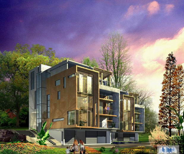2008 the effect of the latest building plans, renderings villas, villa landscape effects, the effect of landscape architecture,