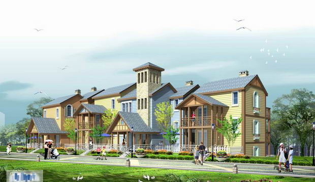 2008 the effect of the latest building plans, renderings villas, villa landscape effects, the effect of landscape architecture,