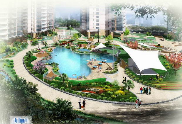 2008 the effect of the latest building plans, renderings villas, villa landscape effects, the effect of landscape architecture,